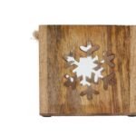 Natural Wooden Snowflake Tealight Candle Holder 2 - The Rustic Home