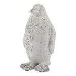 Small Grey Stone Effect Penguin Statue