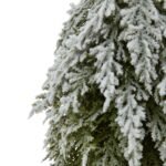 Small Snowy Fir Tree On Tall Wood Log 2 - The Rustic Home