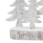 Small Three Snowy Pine Tree Sculpture 2 - The Rustic Home