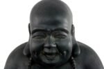 Stone Effect Laughing Buddha Statue 3 - The Rustic Home