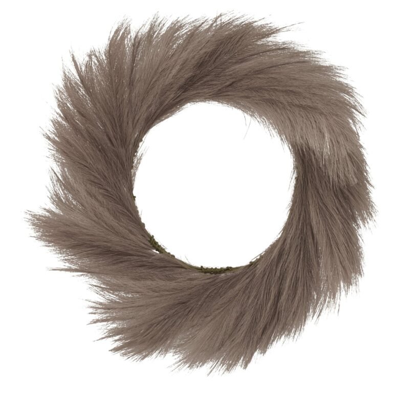 Taupe Faux Pampas Wreath