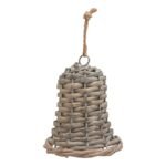 The Noel Collection Small Wicker Bell Decoration