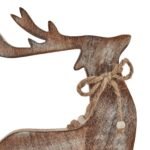 White Wash Collection Wooden Reindeer Decoration 2 - The Rustic Home