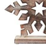 White Wash Collection Wooden Snowflake Decoration 2 - The Rustic Home