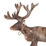 White Wash Collection Wooden Stag Decoration 2 - The Rustic Home