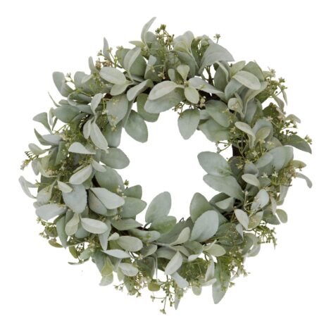 Winter Wreath With Lambs Ear And Wax Flower