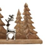 Wood And Metal Tree And Reindeer Decoration 2 - The Rustic Home