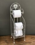 Grey Heart Toilet Roll Holder With Storage 4 - The Rustic Home