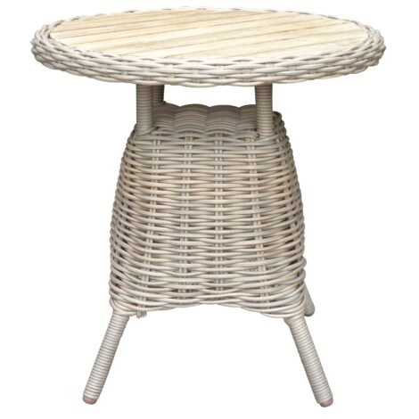 Amalfi Collection Outdoor Bistro Table With Wood Top