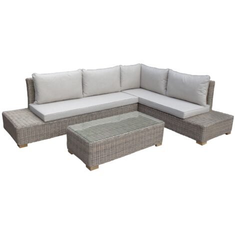 Capri Collection Outdoor Large Corner And Coffee Table Set